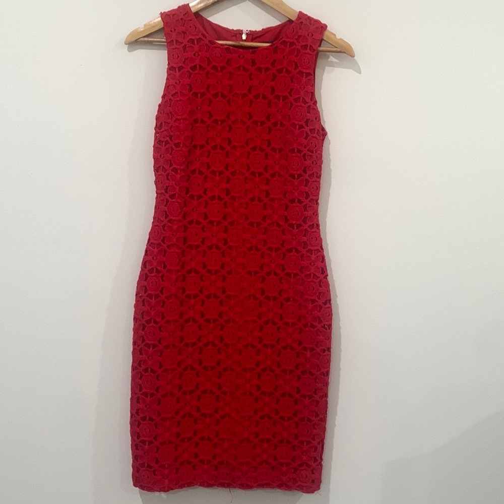 Red Tommy Hilfiger Lace Dress.